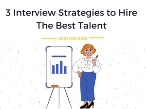 Woman showing a chart for best interview strategies