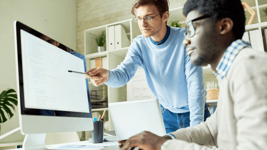 Developers working in the computer