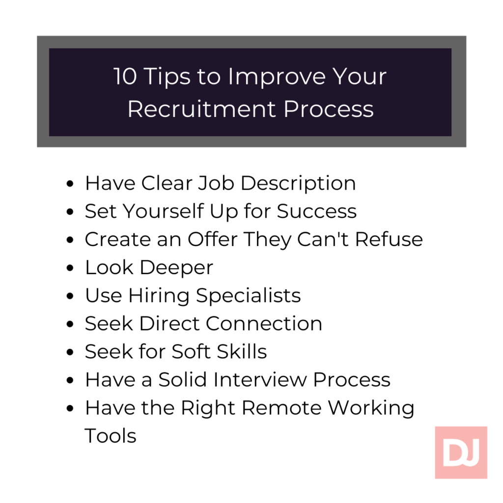 10 tips to improve your recruitment process