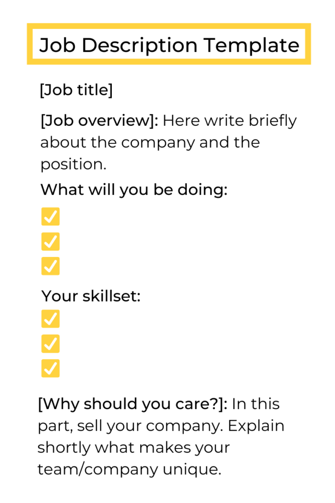 modern job description template