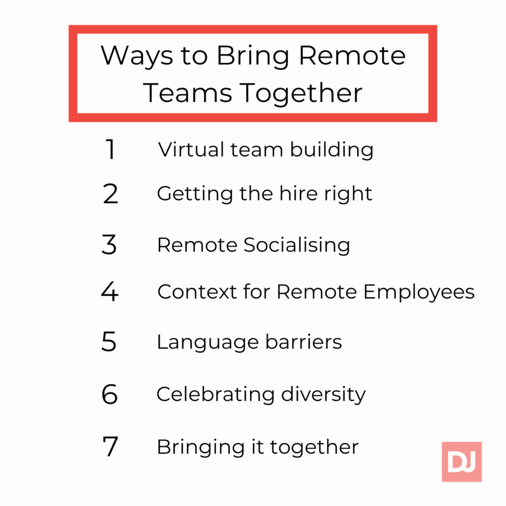 ways to bring remote teams together