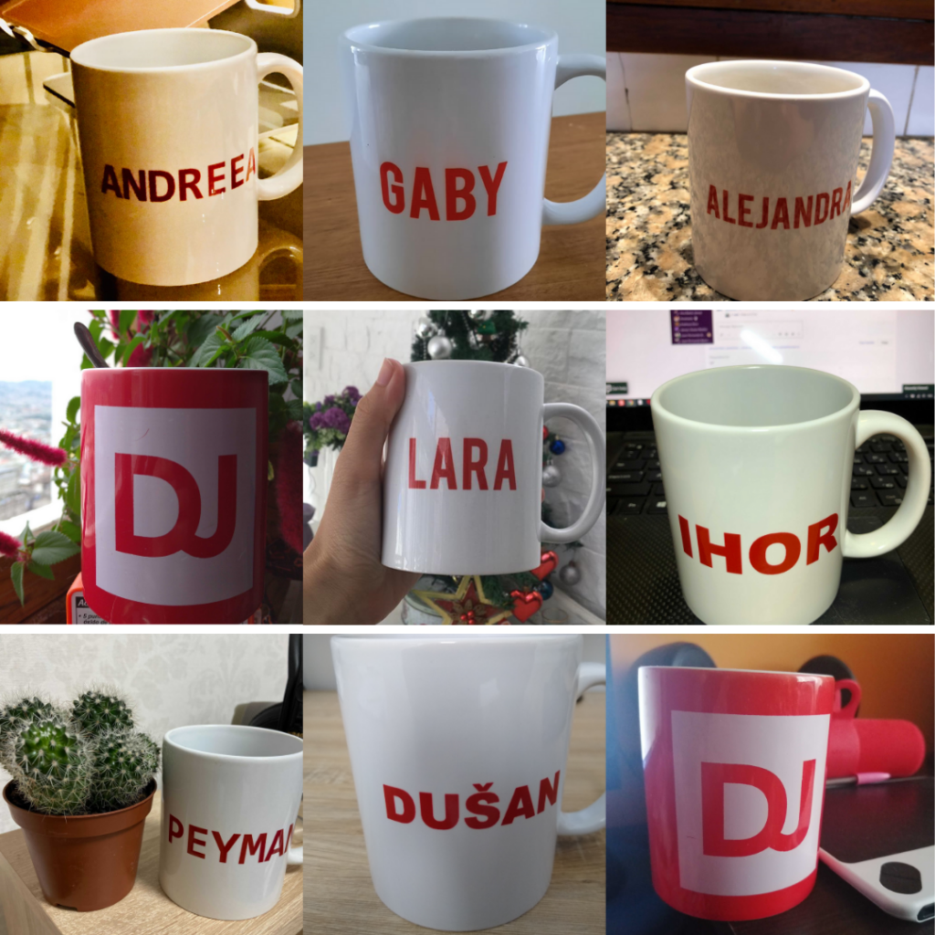 Company's personalized mugs