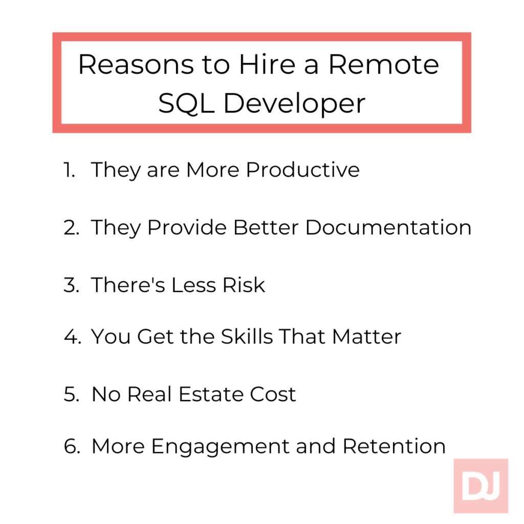 Reasons to Hire a Remote SQL Developer