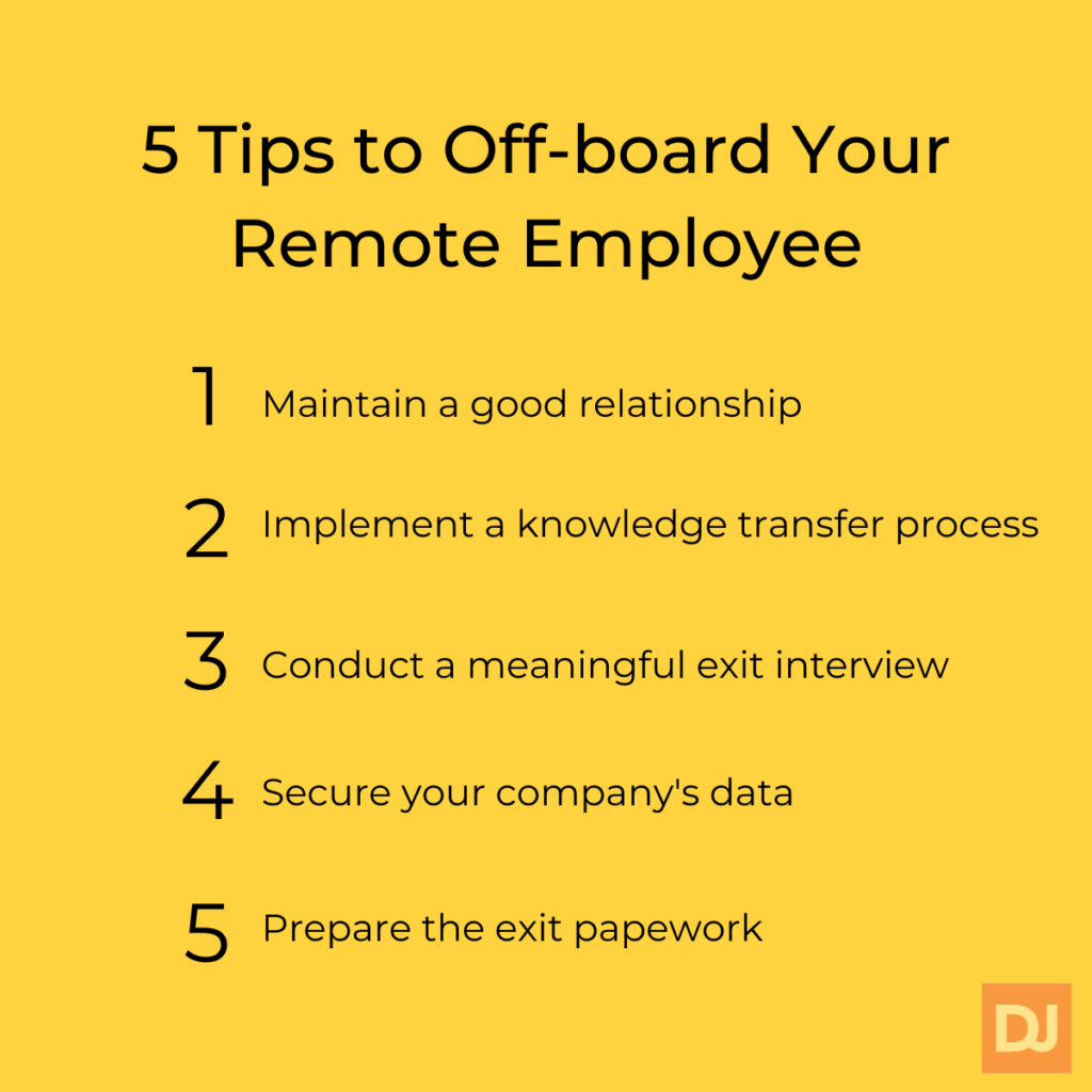 Tips to off board your remote employee