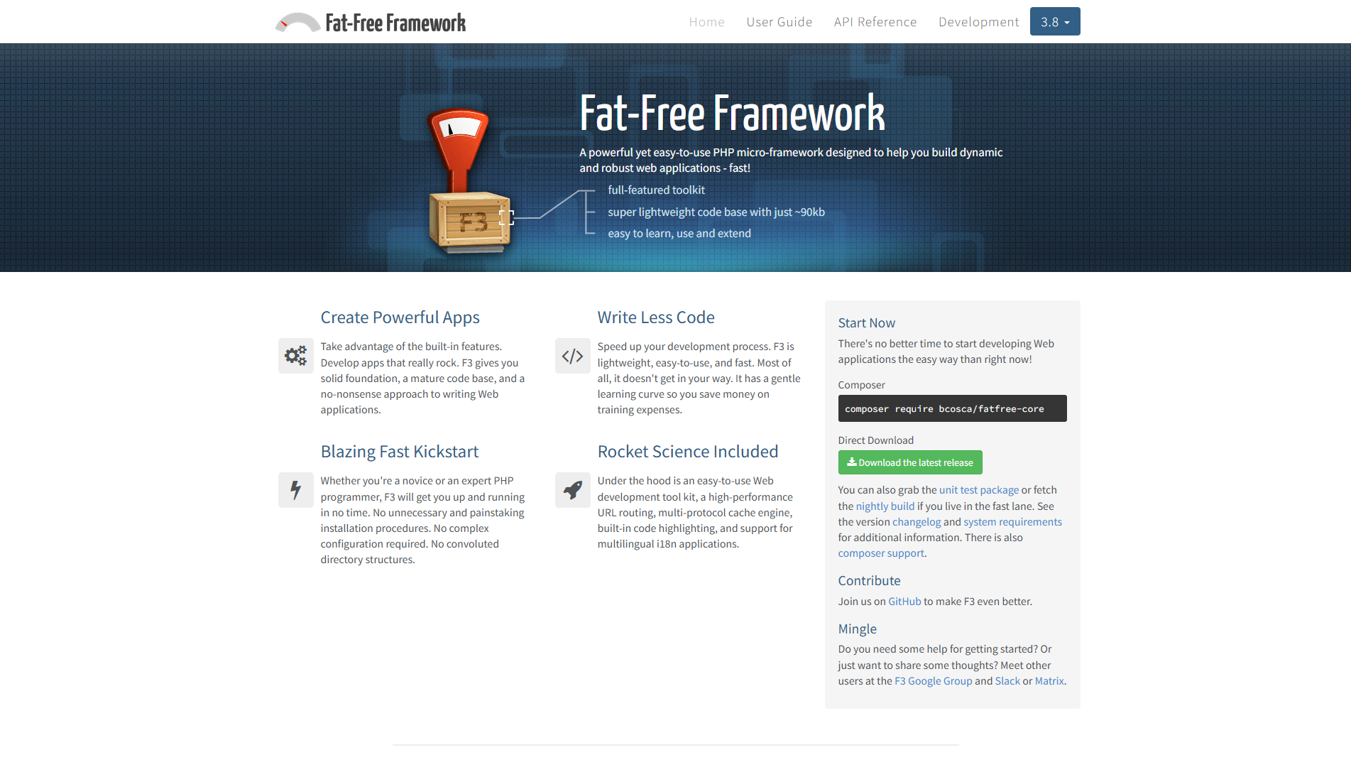 Fat-free framework