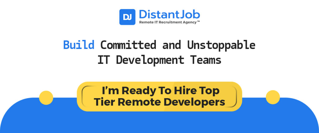 banner to hire remotely with DistantJob agency