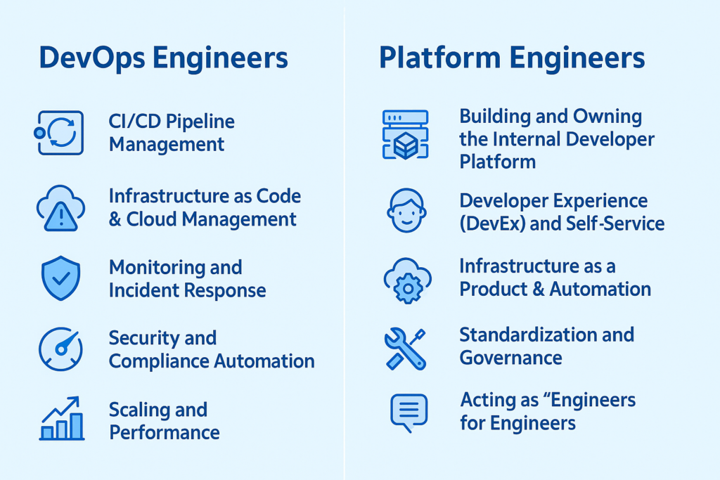 platform engineers vs devops engineers differences