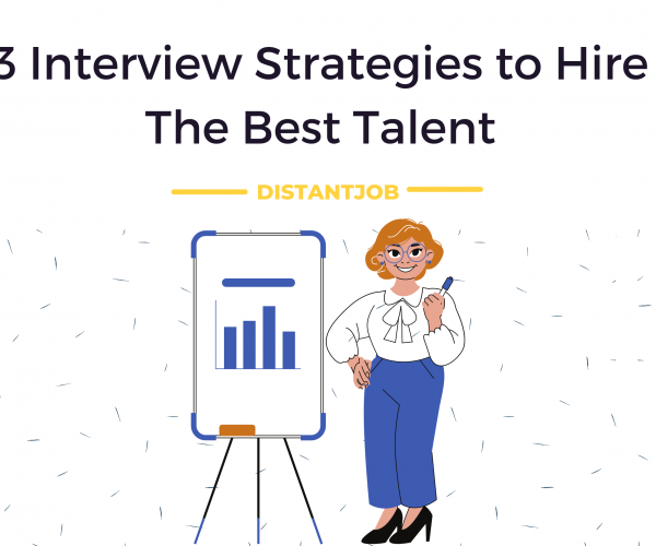 Woman showing a chart for best interview strategies